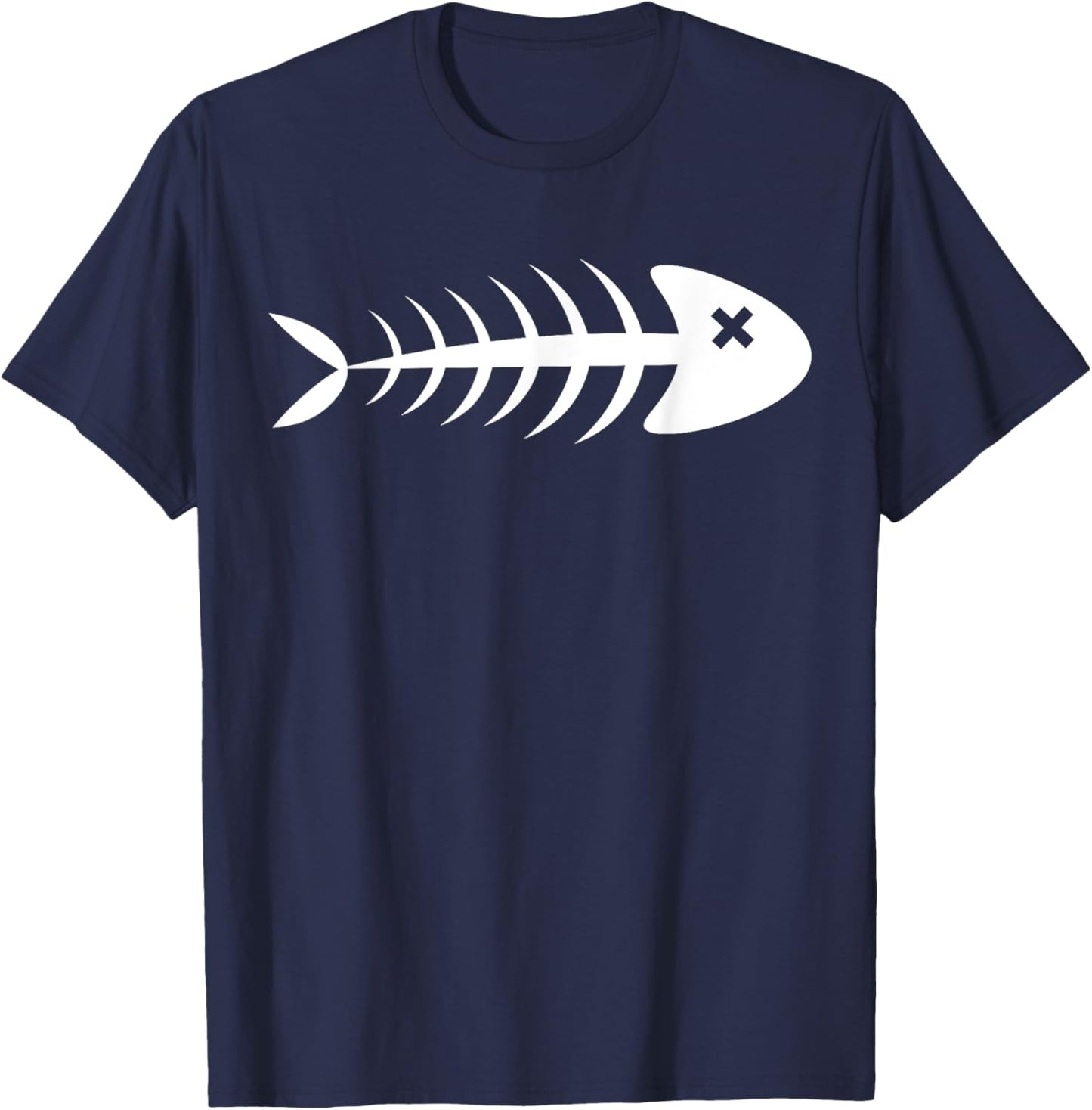 Dead Fish | Fish Bones | Fish Tops T-Shirt - T-Shirt | Navy