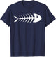 Dead Fish | Fish Bones | Fish Tops T-Shirt - T-Shirt | Navy