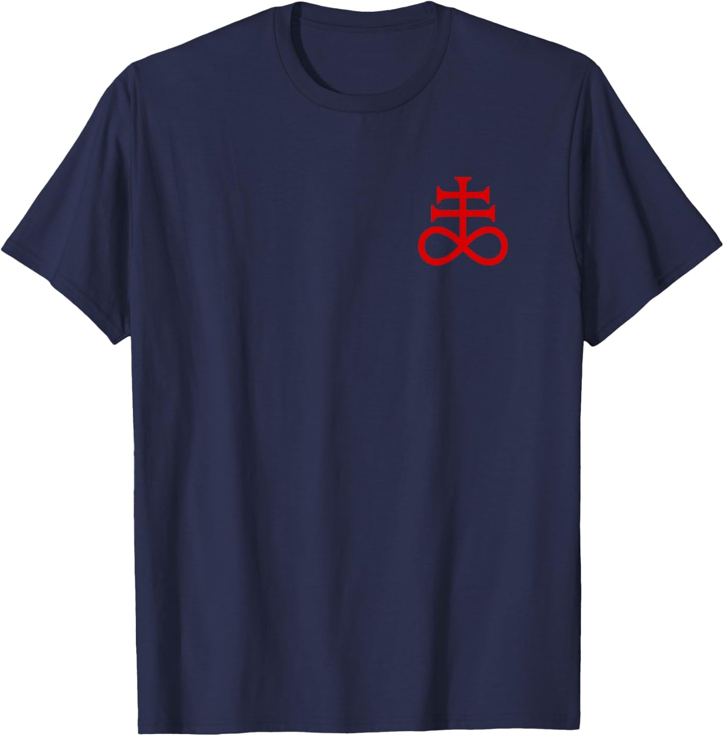 Leviathan Cross of Satan Devil Lucifer Antichrist discreet T-Shirt - T-Shirt | Navy