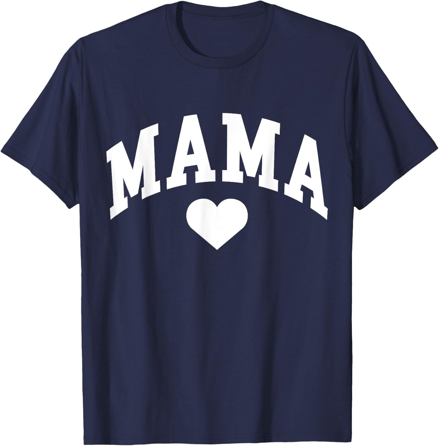 Mama Mom Heart Mothers Day T-Shirt - T-Shirt | Navy