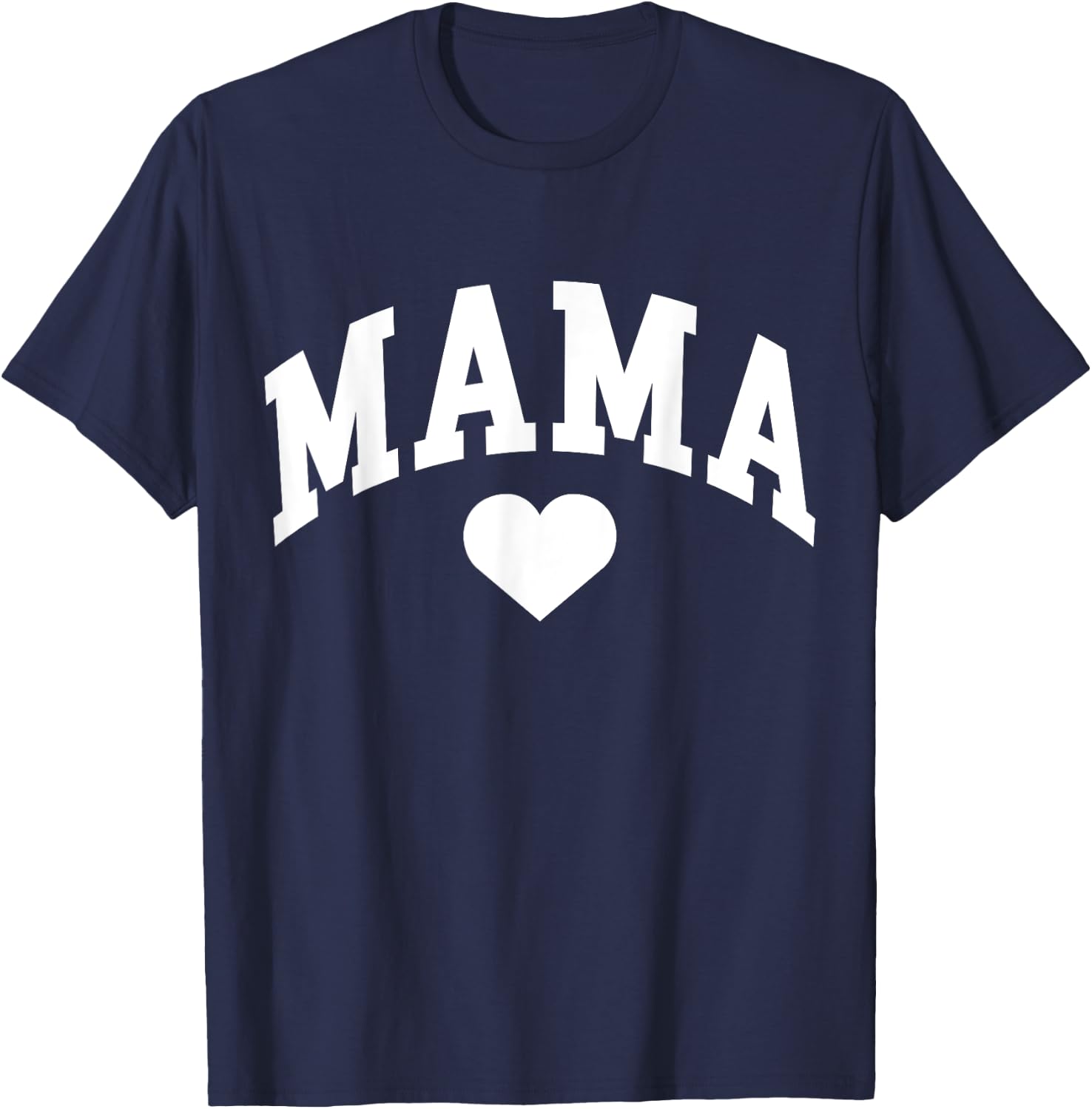 Mama Mom Heart Mothers Day T-Shirt - T-Shirt | Navy