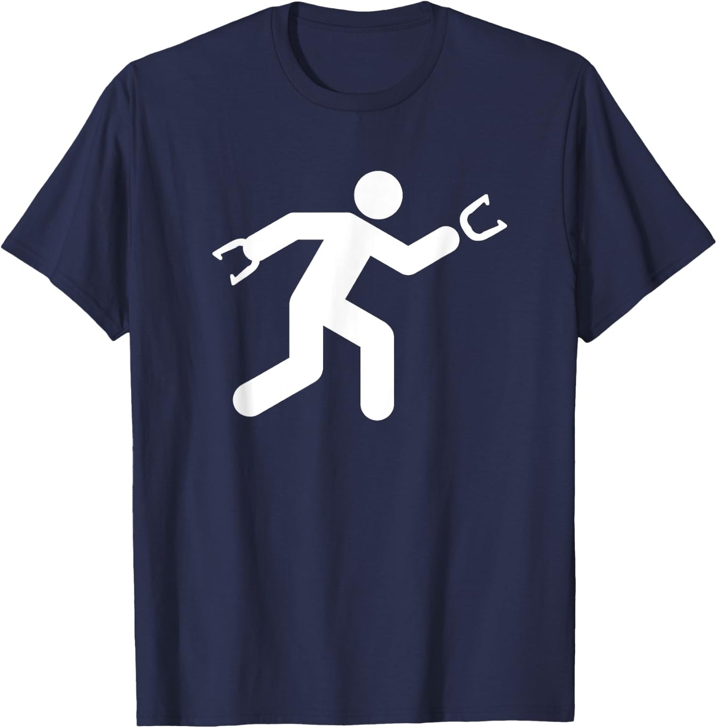 Sign Man - Horseshoe Throwing Shirt Horseshoe Pitchers Gift T-Shirt - T-Shirt | Navy