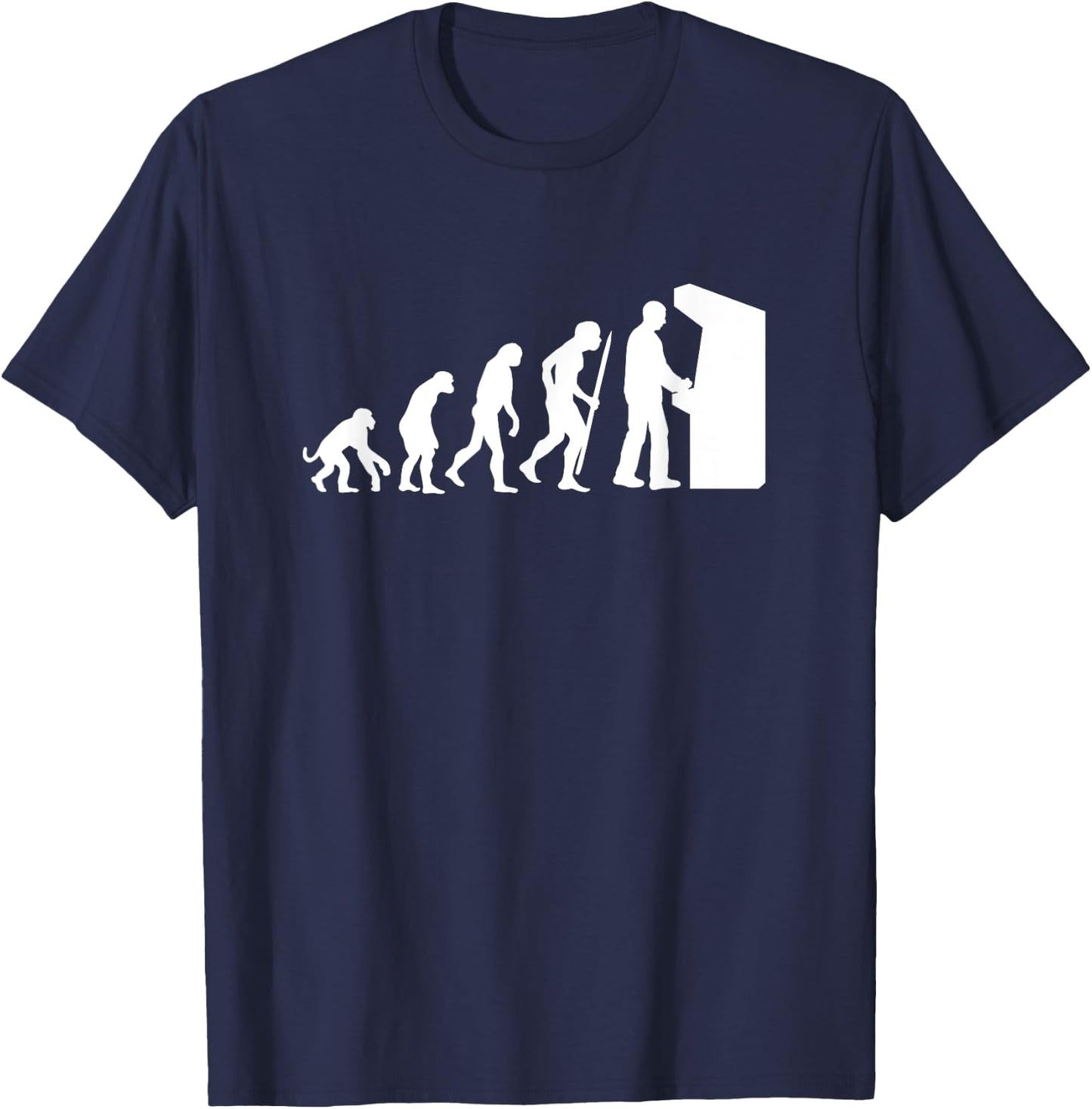Funny Arcade Evolution arcade old school video game T-Shirt - T-Shirt | Navy