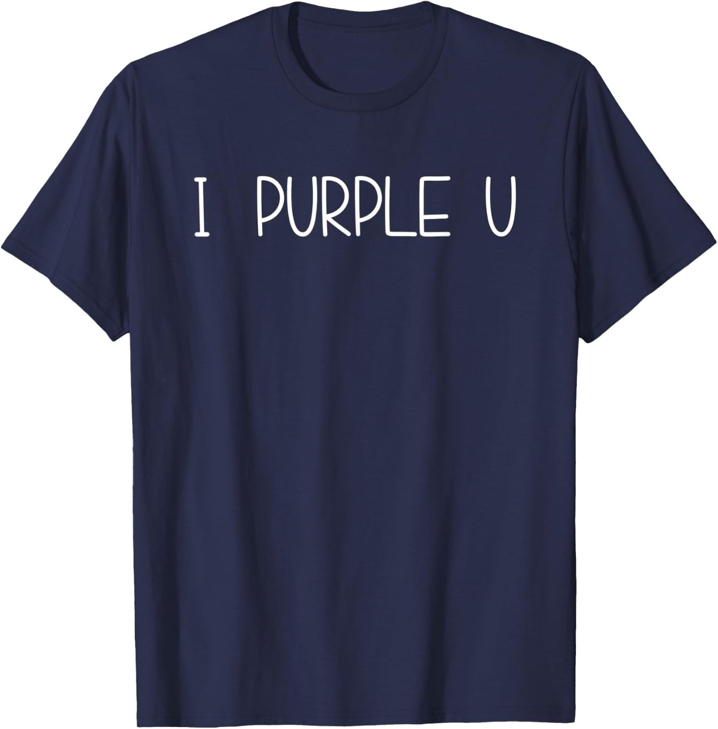 I Purple U K-Pop Fan T-Shirt - T-Shirt | Navy