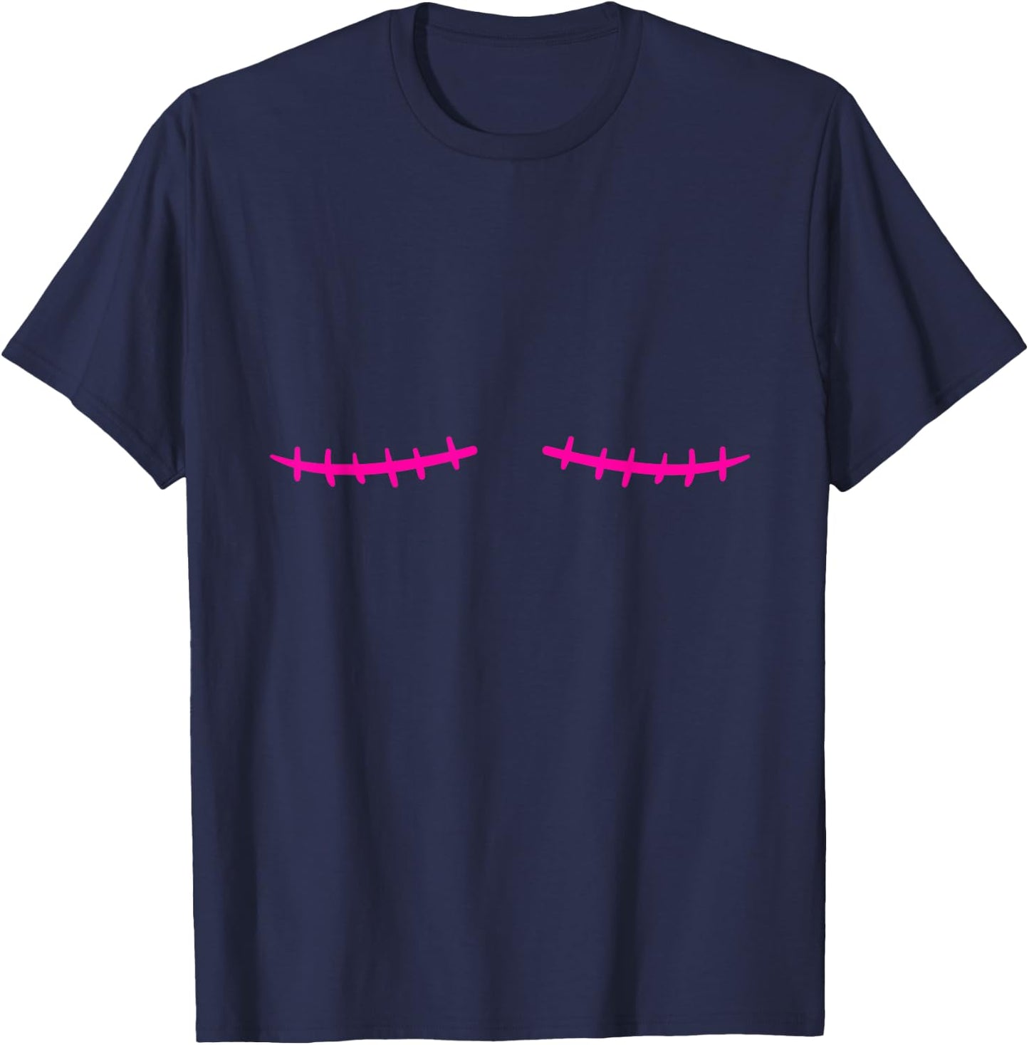 Double Mastectomy Breast Cancer Survivor T-Shirt - T-Shirt | Navy