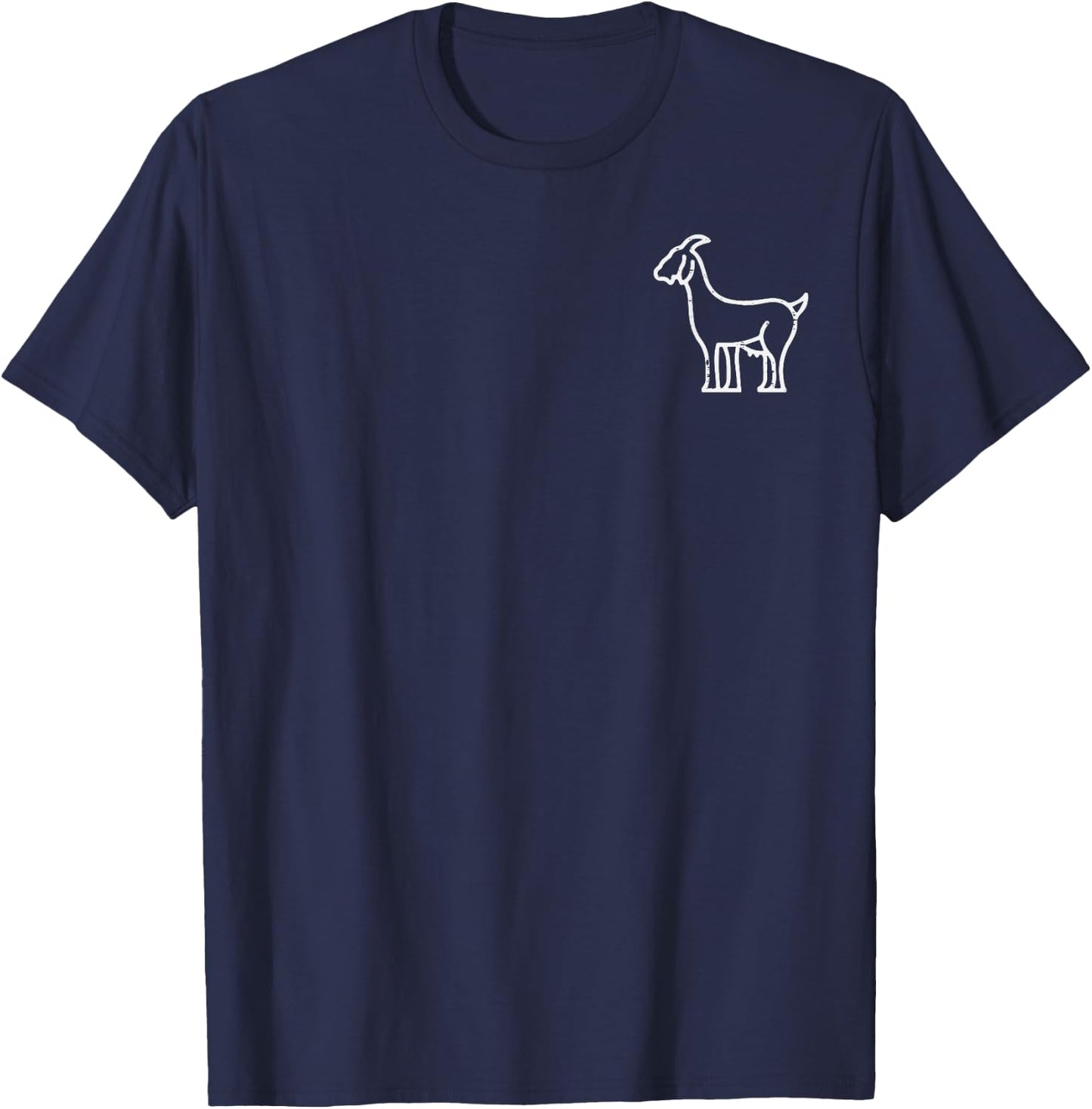 Goat Pocket Cute Farm Animal Boys Girls Kids Youth Women Men T-Shirt - T-Shirt | Navy