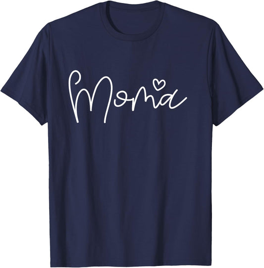 Moma Shirt Gift Christmas For Mom Grandma Women T-Shirt - T-Shirt | Navy