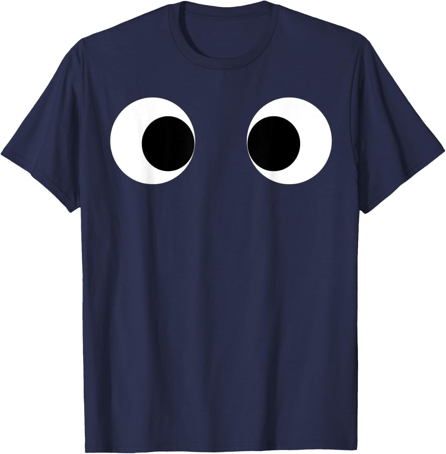 Really Creepy Scary Side Eyes Eyeballs Race Running Monster T-Shirt - T-Shirt | Navy