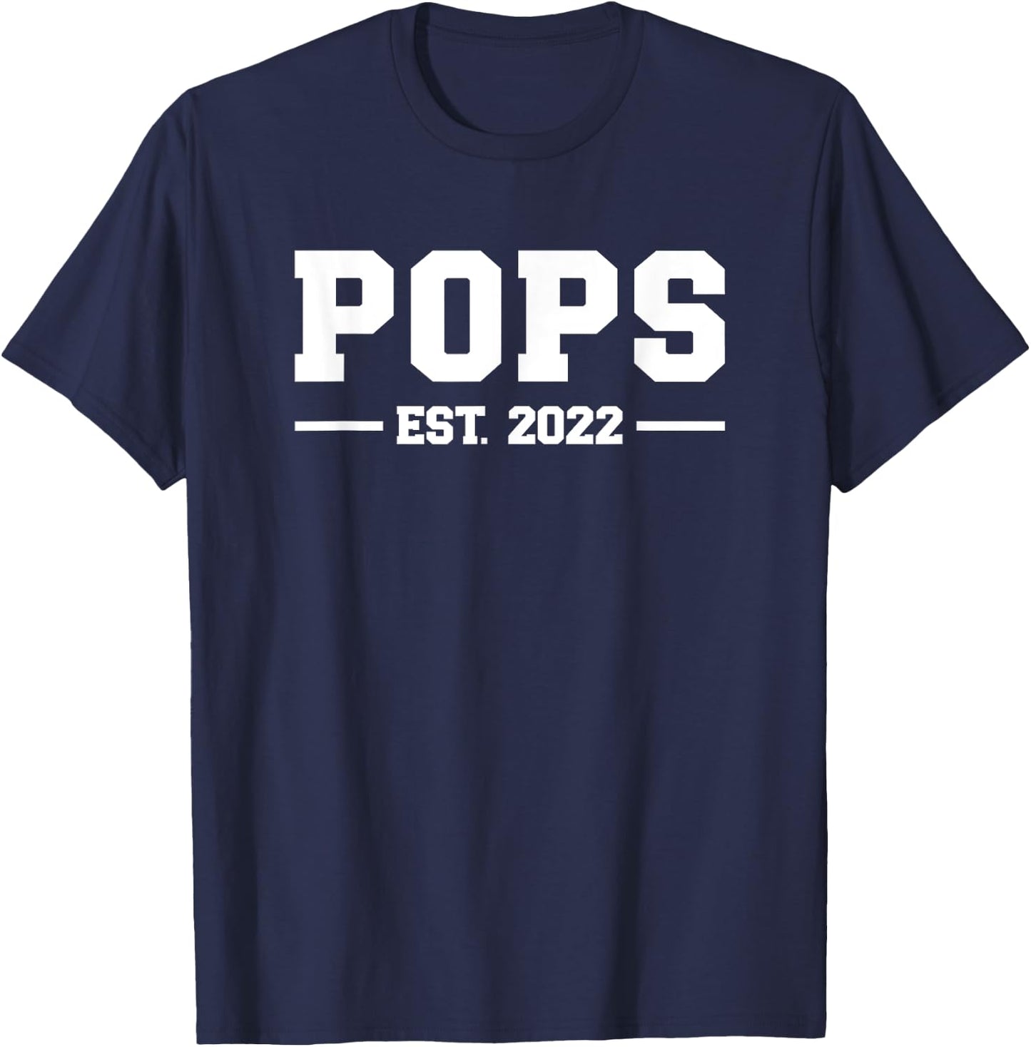 Pops Est 2022, Pops Established 2022 T-Shirt - T-Shirt | Navy