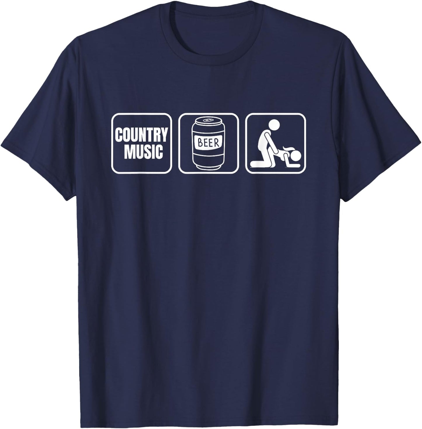 Country Music Beer Plan for the Day T-Shirt - T-Shirt | Navy