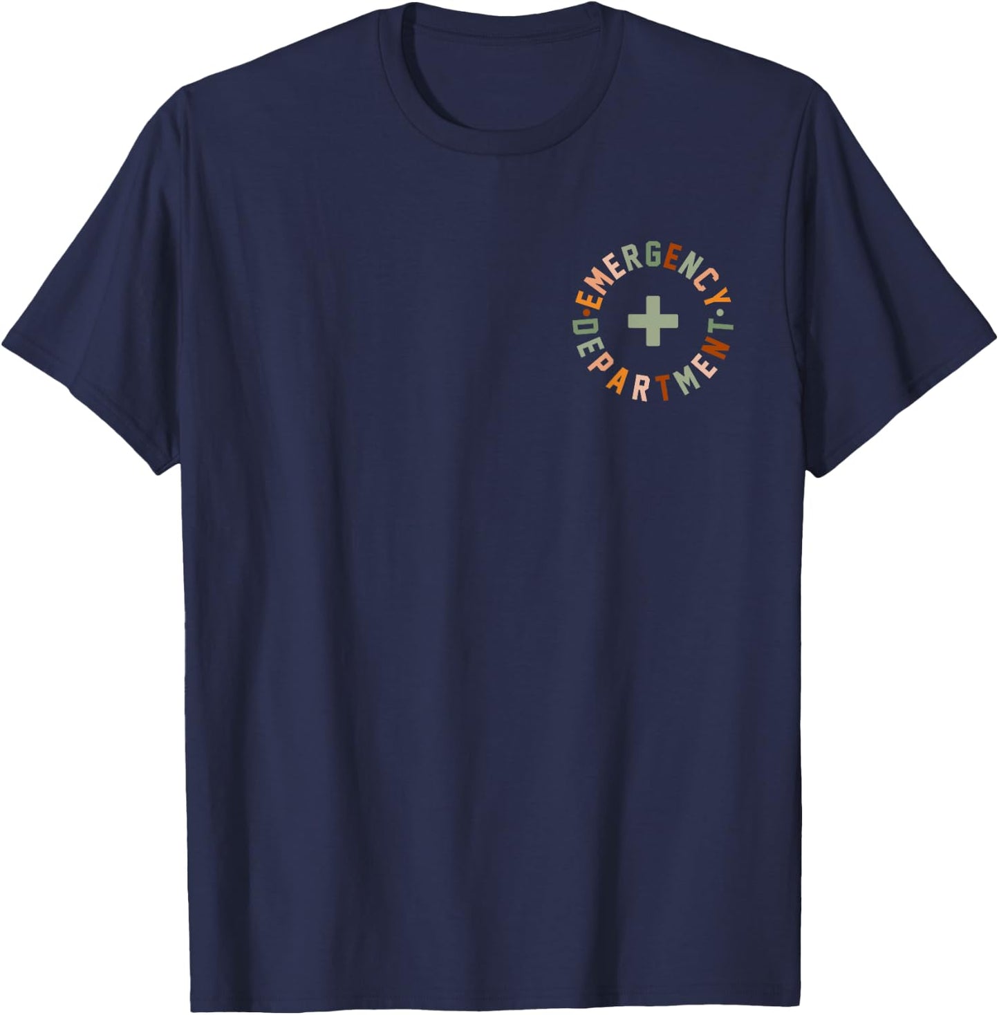 Emergency Department Vintage Emergency Room ER Nurse Cute ED T-Shirt - T-Shirt | Navy