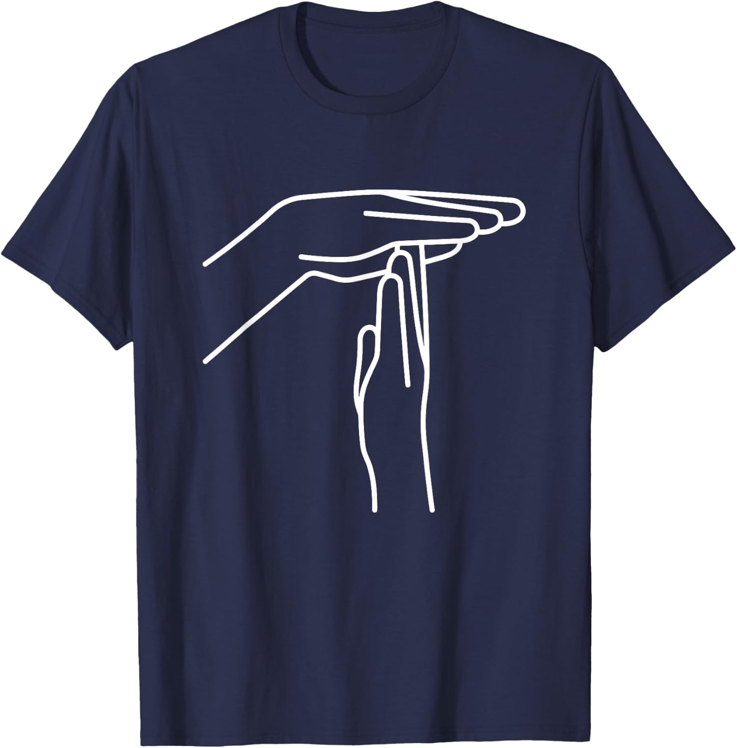 Ref Basketball Technical Foul Hand Symbol - Sign Language T-Shirt - T-Shirt | Navy