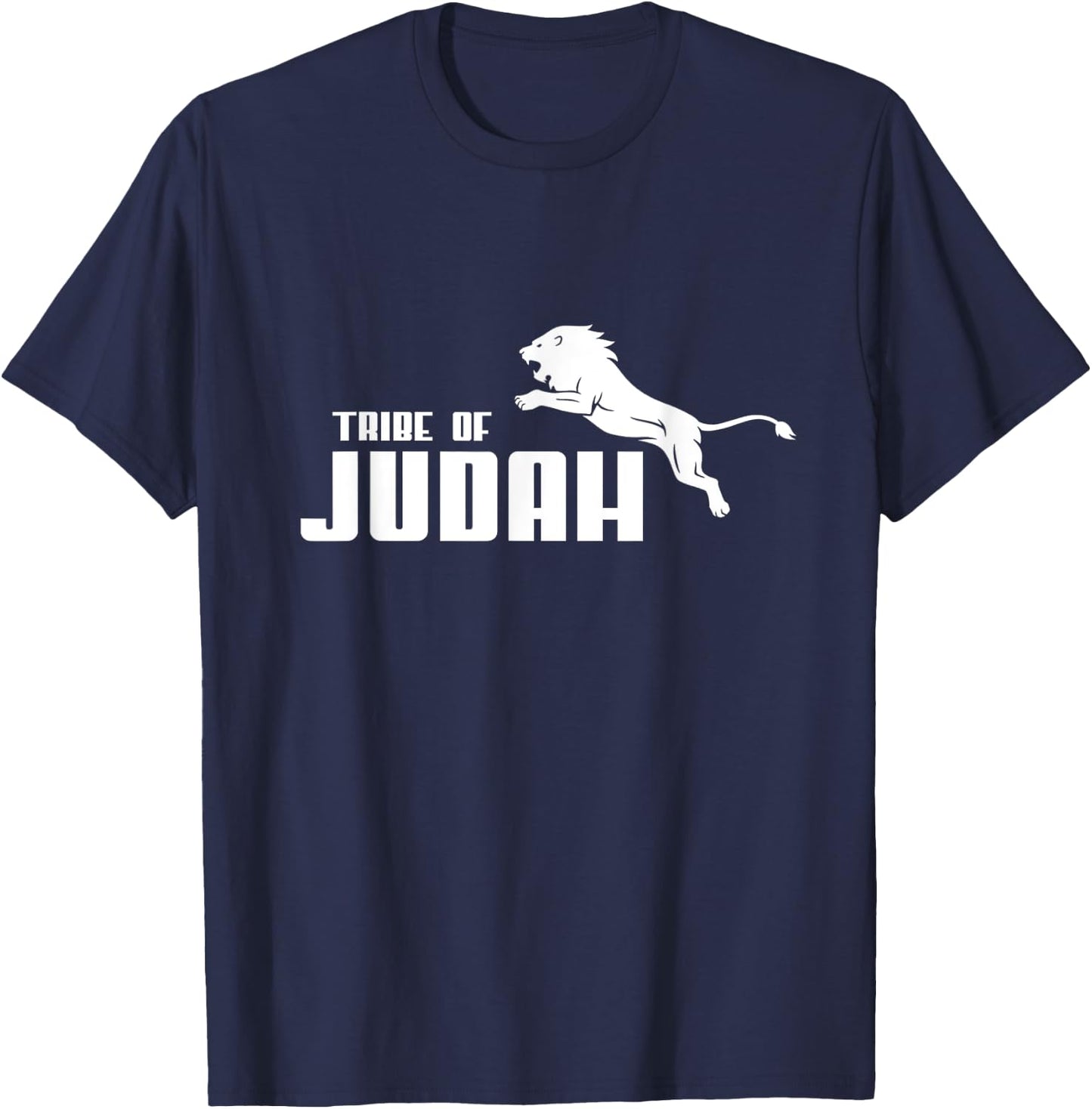 Tribe of Judah Lion Jumping Lion Of Zion Hebrew Israelite T-Shirt - T-Shirt | Navy