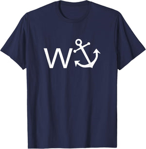 W ANCHOR Funny Wanker Jerk Shirt Funny Slang T-Shirt - T-Shirt | Navy