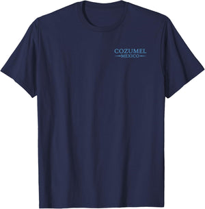 Cozumel Mexico Stingray Manta Ray Ocean Animals Front & Back T-Shirt - T-Shirt | Navy
