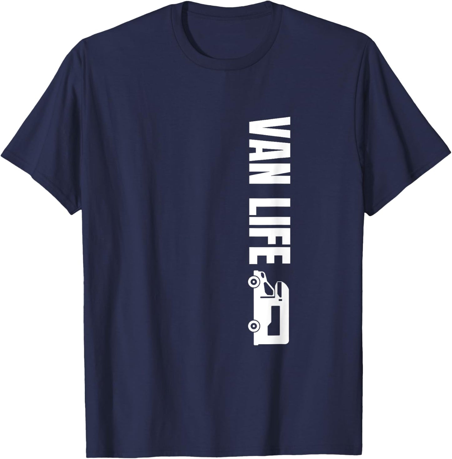 Vanlife Nomads Vintage Distressed Van Life T-Shirt - T-Shirt | Navy