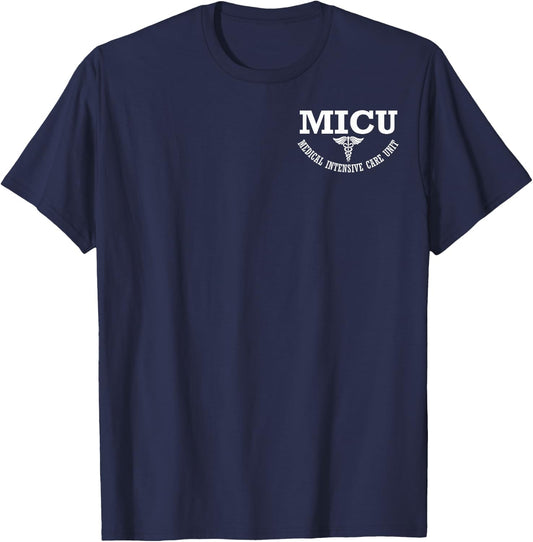MICU Registered Nurse Intensive Care Unit RN Staff T-Shirt - T-Shirt | Navy