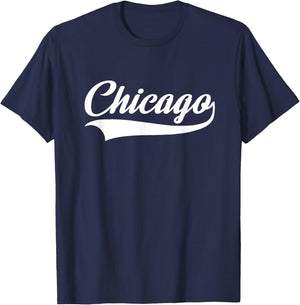 Chicago - Hometown Pride - Throwback Design - Classic T-Shirt - T-Shirt | Navy