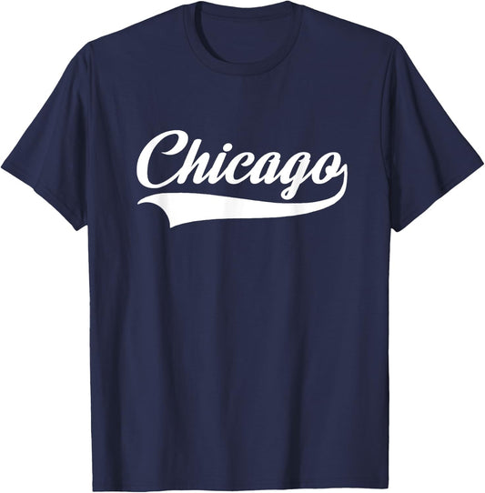 Chicago - Hometown Pride - Throwback Design - Classic T-Shirt - T-Shirt | Navy
