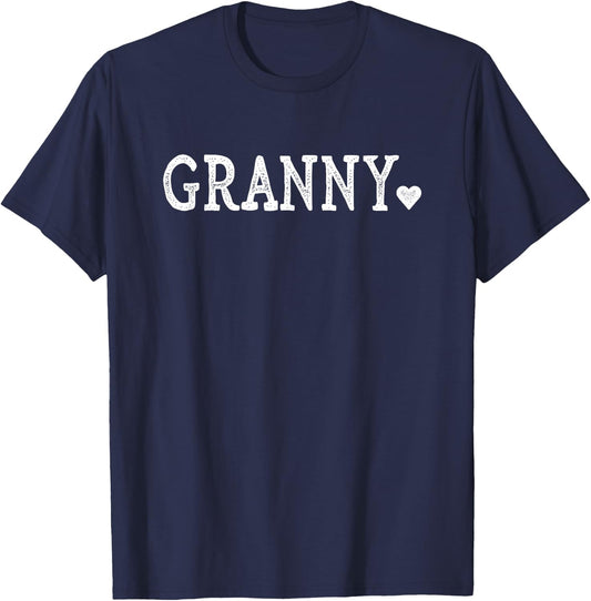 Granny Gifts Design with Heart Love Granny T-Shirt - T-Shirt | Navy