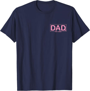 Dad Est. 2025 Logo Girl Loading New Dad To Be T-Shirt - T-Shirt | Navy
