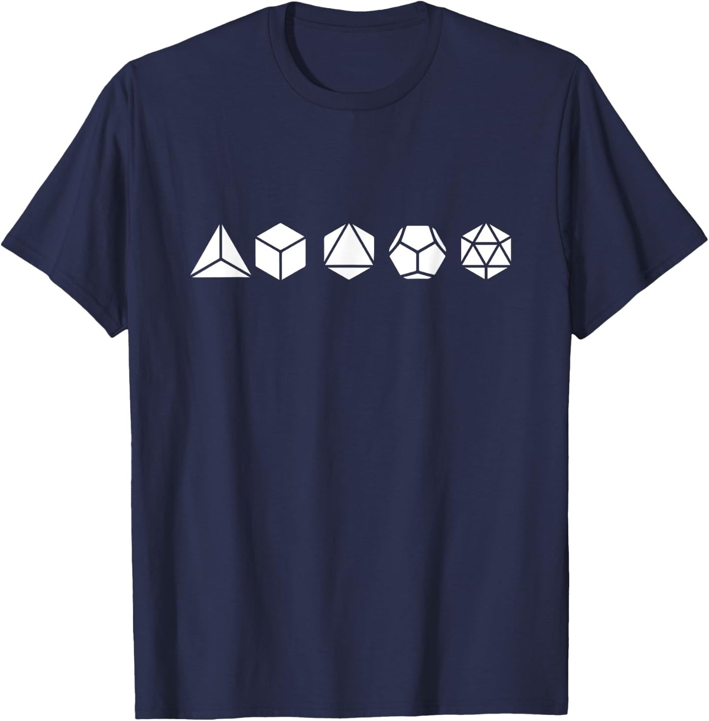 Platonic solids, mathematics, geometry, elements, nature T-Shirt - T-Shirt | Navy