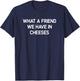 What A Friend We Have In Cheeses, Funny, Jokes, Sarcastic T-Shirt - T-Shirt | Navy