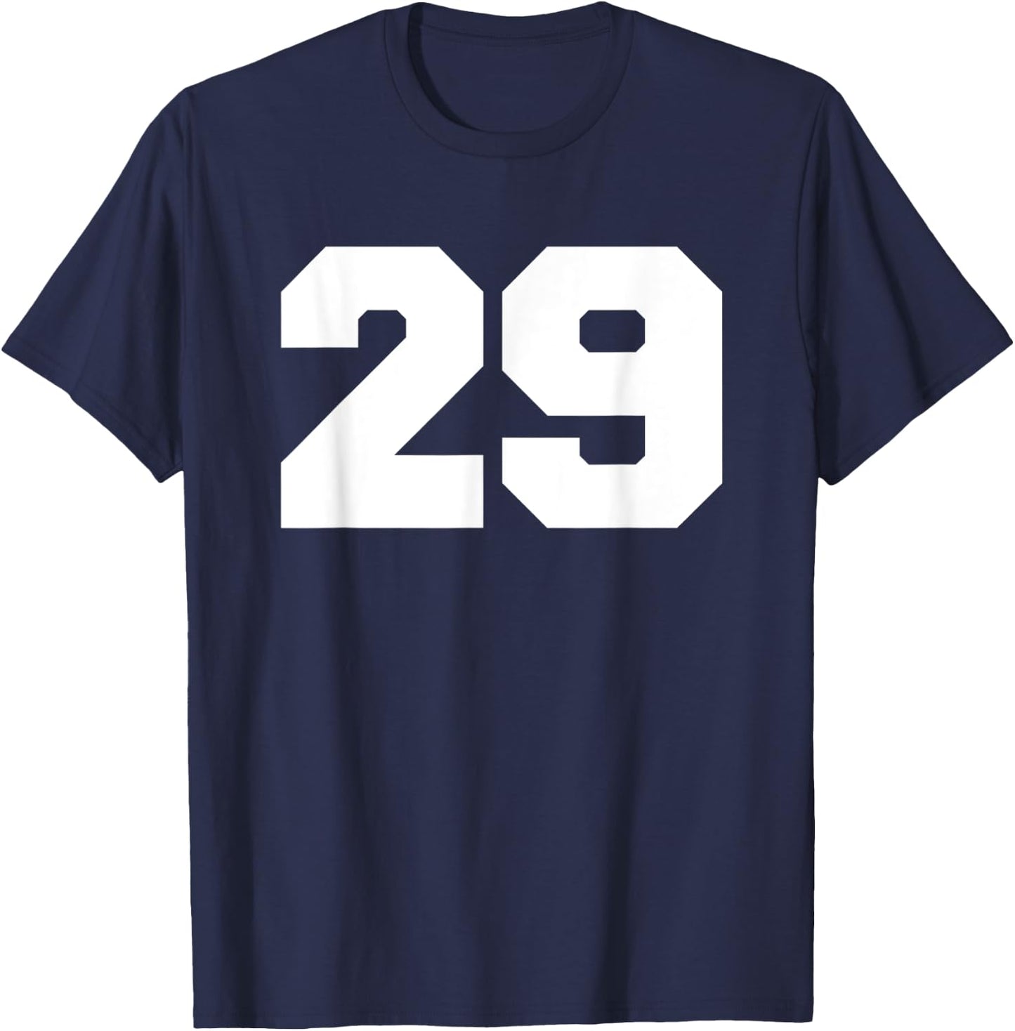 Number 29 Sports Jersey Player #29 Fan FRONT PRINT Varsity T-Shirt - T-Shirt | Navy
