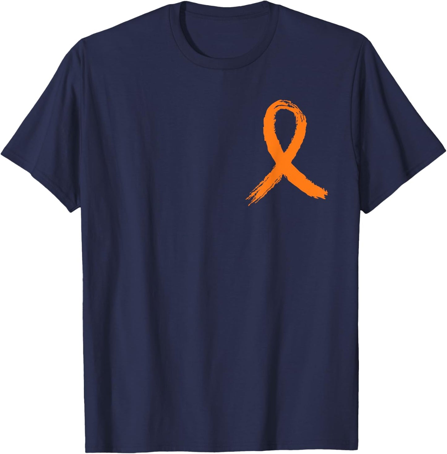 Front and Back Graphic Leukemia Awareness Father In Law Flag T-Shirt - T-Shirt | Navy