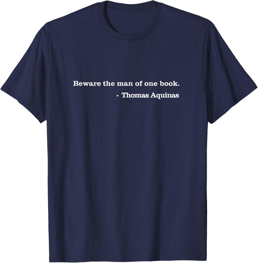 Thomas Aquinas knowledge reading, learning quote philosophy T-Shirt - T-Shirt | Navy