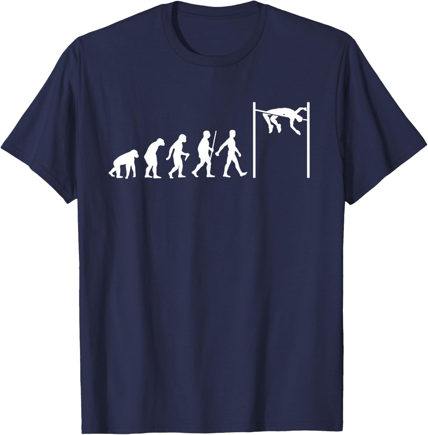 Funny High Jump Art Women Track & Field High Jumping T-Shirt - T-Shirt | Navy
