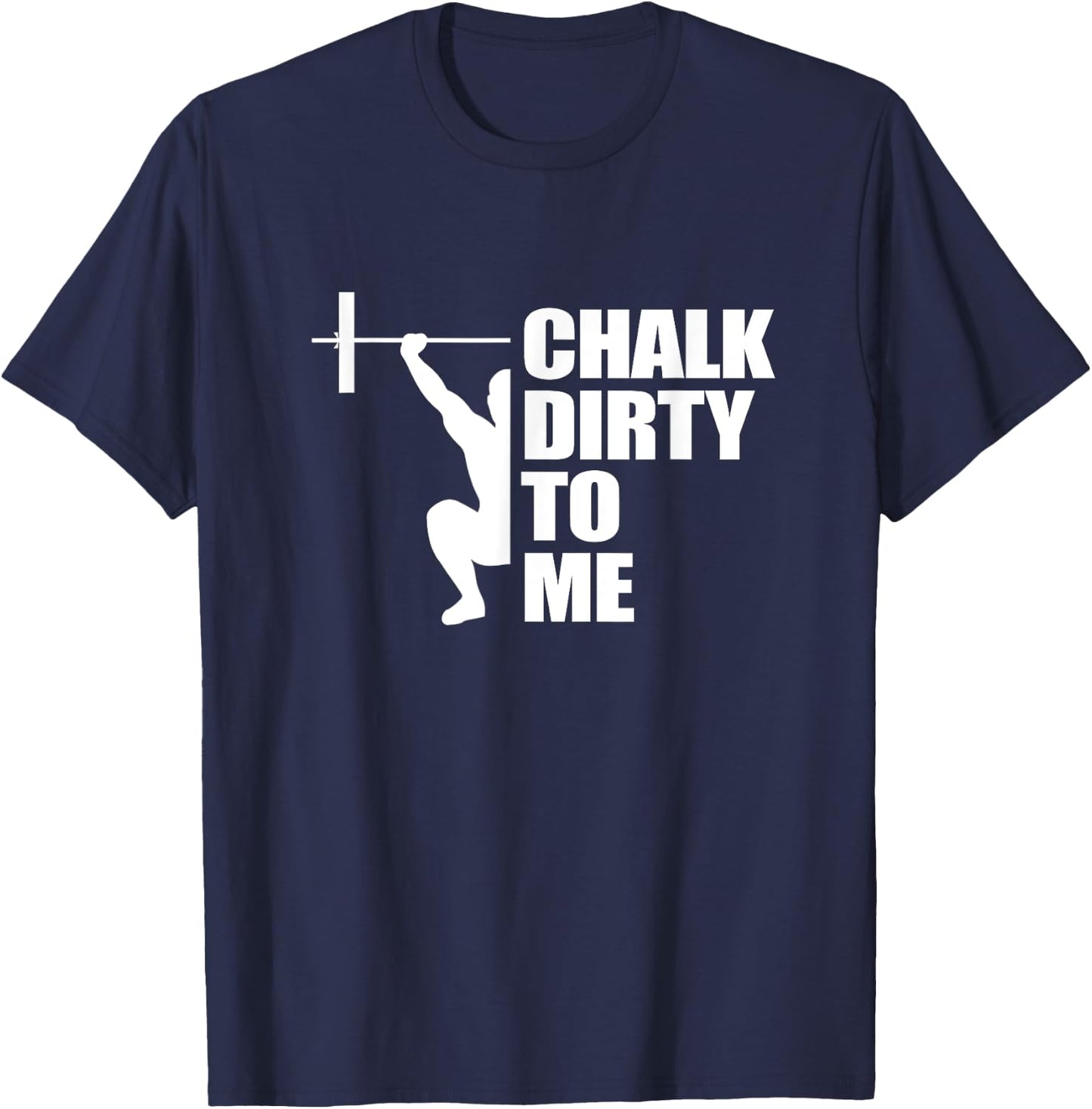 Weightlifing Barbell - Funny Workout Gym Weightlifter T-Shirt - T-Shirt | Navy