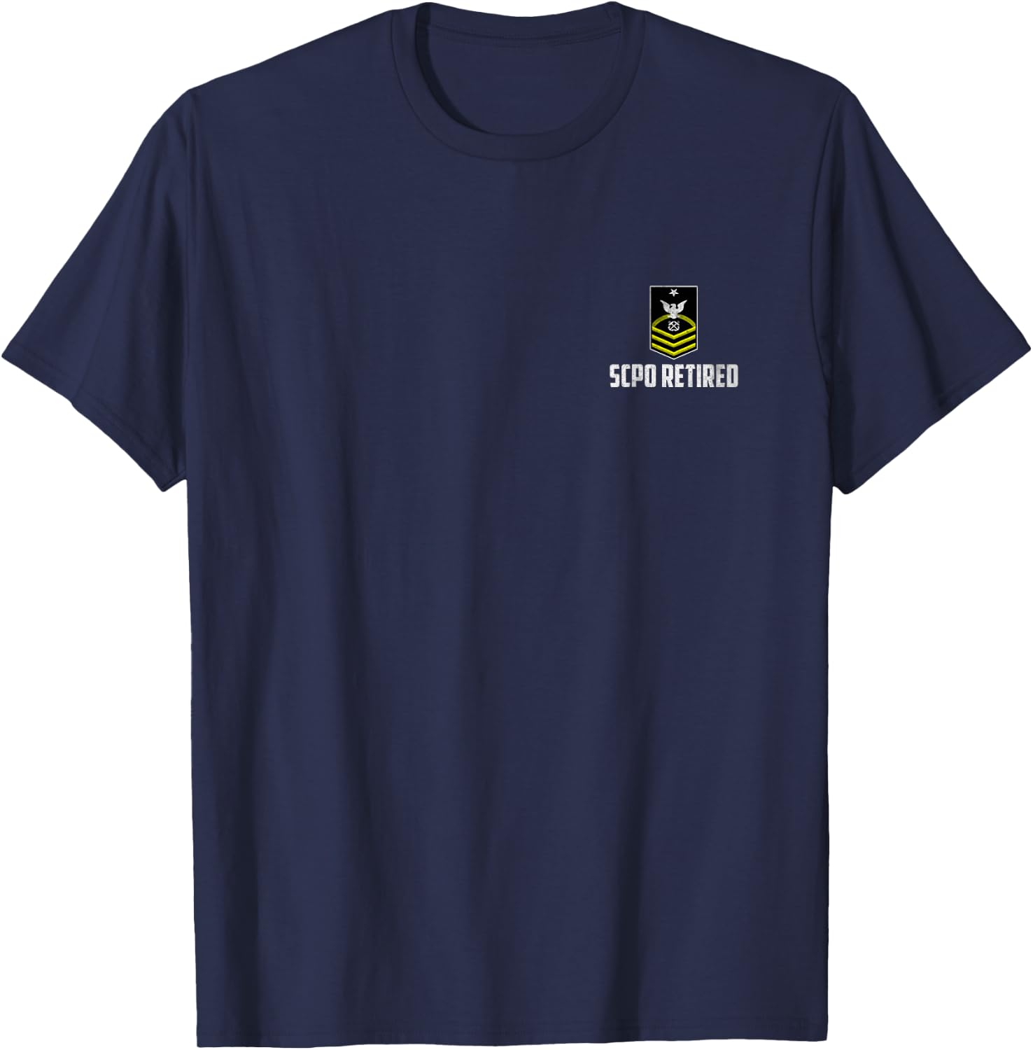 Retired E-8 Senior Chief Petty Officer SCPO Rank Logo Papa T-Shirt - T-Shirt | Navy