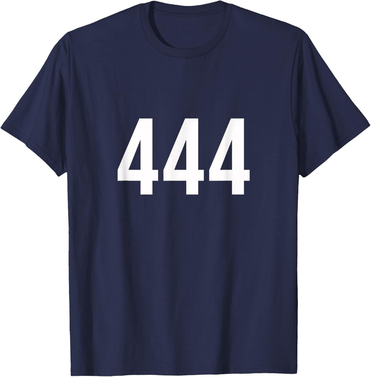 Angel Number 444 Numerology Mystical Spiritual Number T-Shirt - T-Shirt | Navy