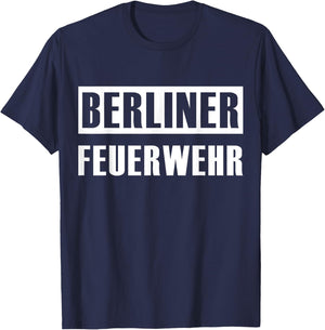 Berlin Fire Brigade Uniform Fireman T-Shirt - T-Shirt | Navy