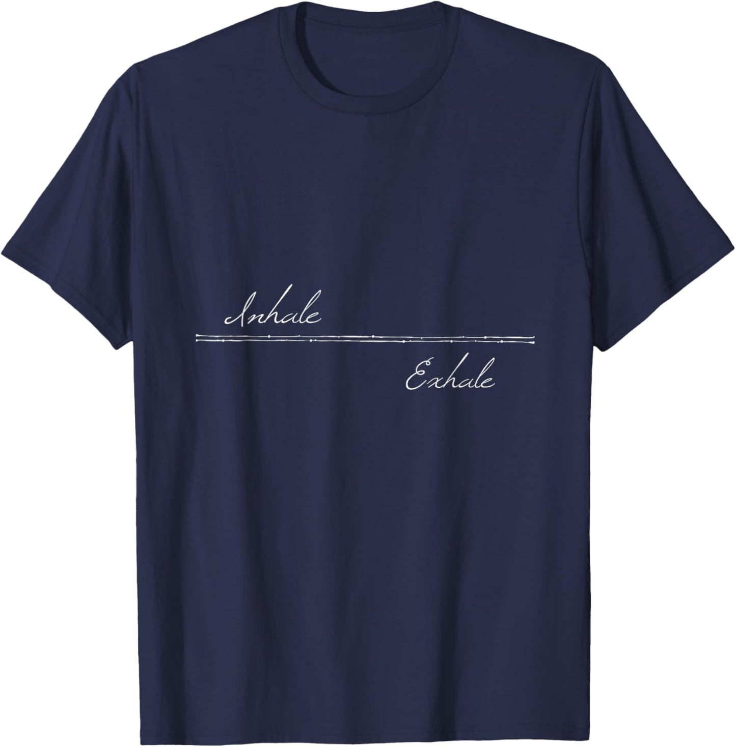 Inhale Exhale Yoga T-Shirt - T-Shirt | Navy