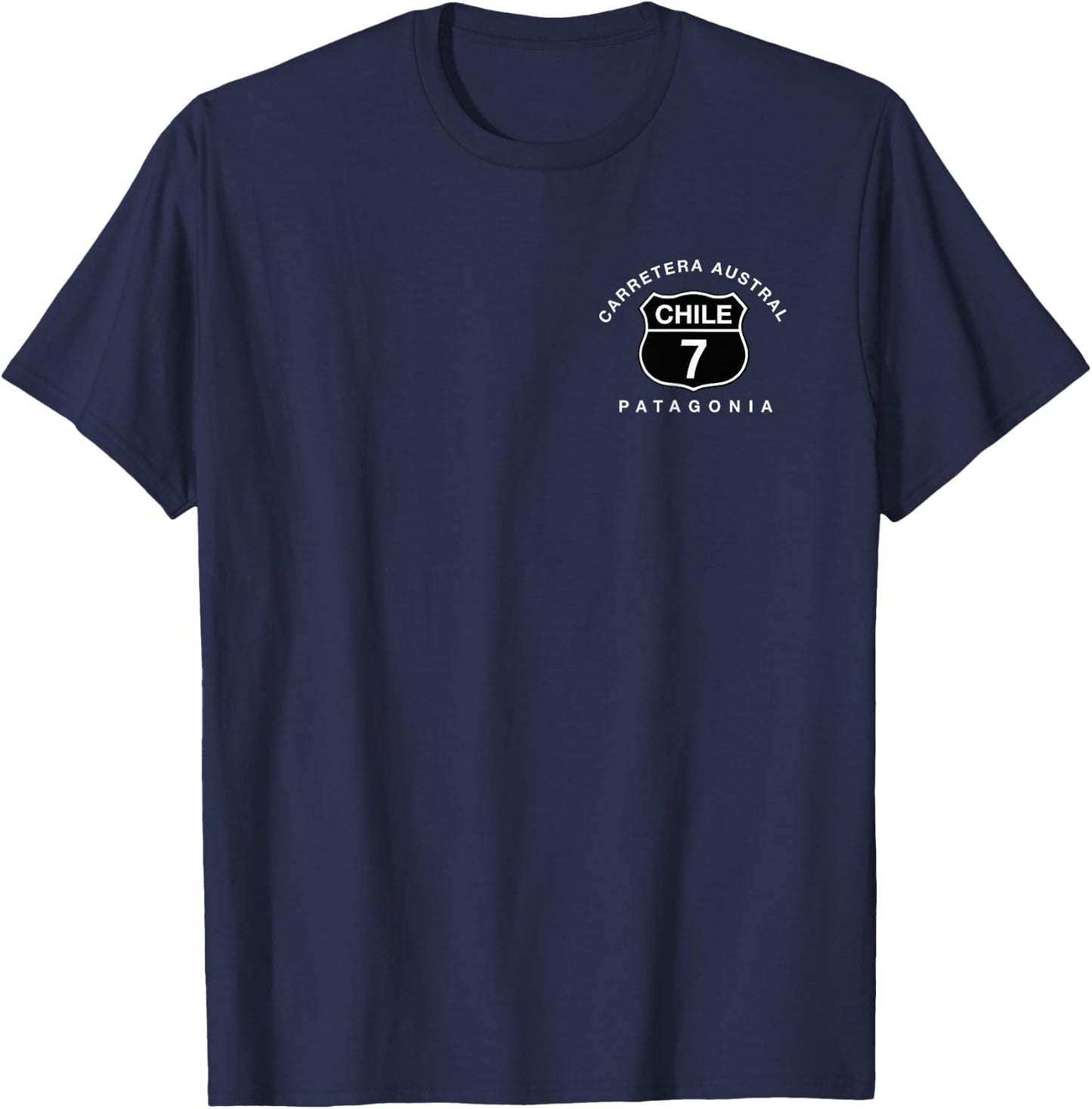 FRONT & BACK Ruta 7 Road Sign Souvenir Gift T-Shirt - T-Shirt | Navy