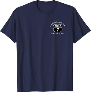 FRONT & BACK Ruta 7 Road Sign Souvenir Gift T-Shirt - T-Shirt | Navy