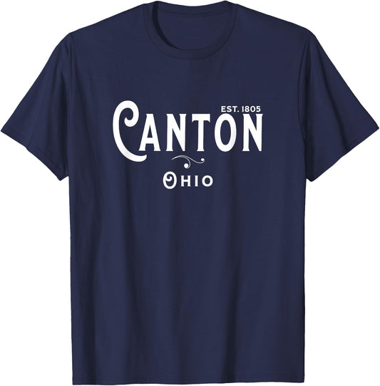 USA Vintage Merch Souvenir Visit Canton Ohio T-Shirt - T-Shirt | Navy