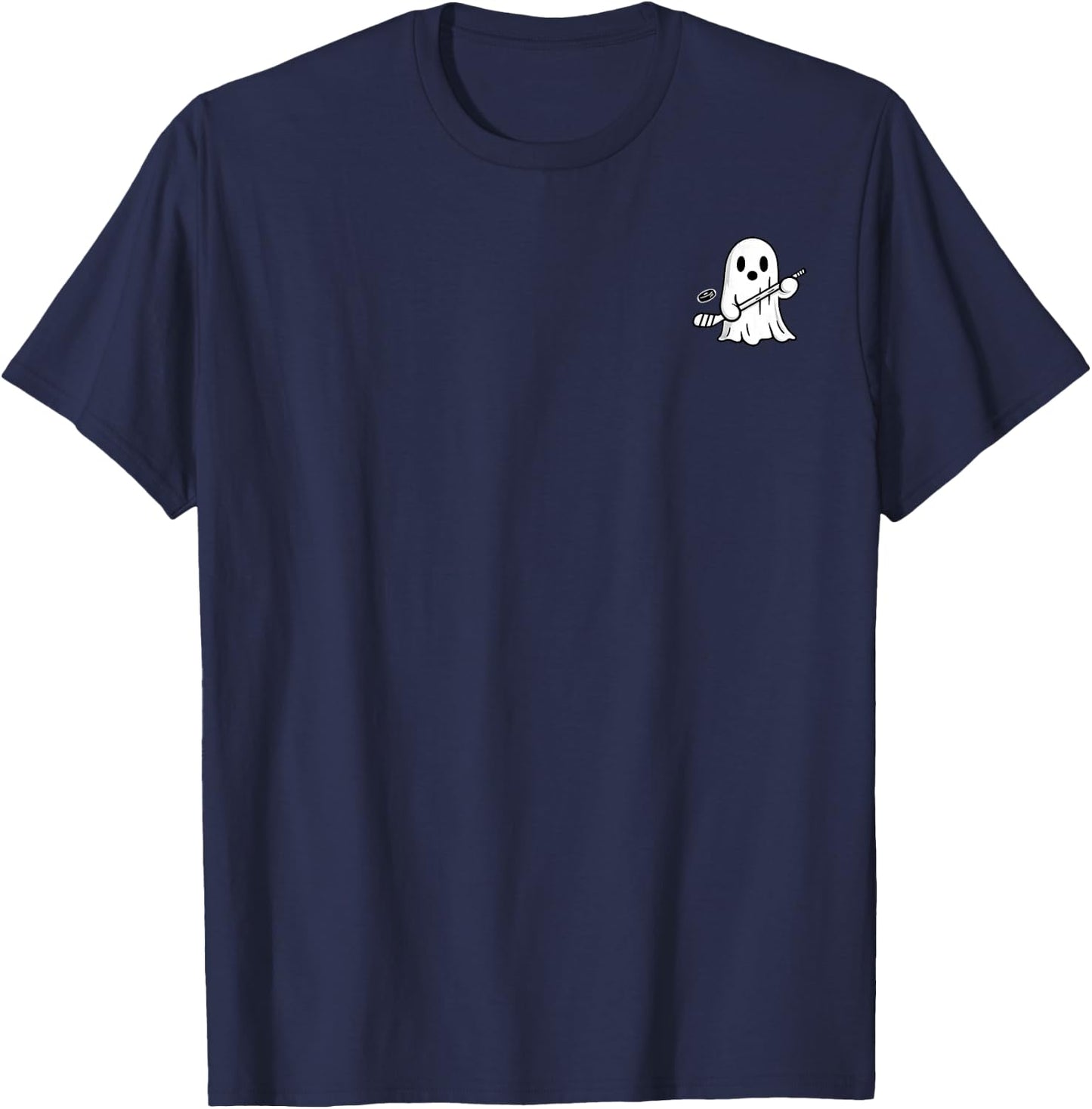 Funny Halloween Ghost Hockey My Boo Halloowen Men Women T-Shirt - T-Shirt | Navy