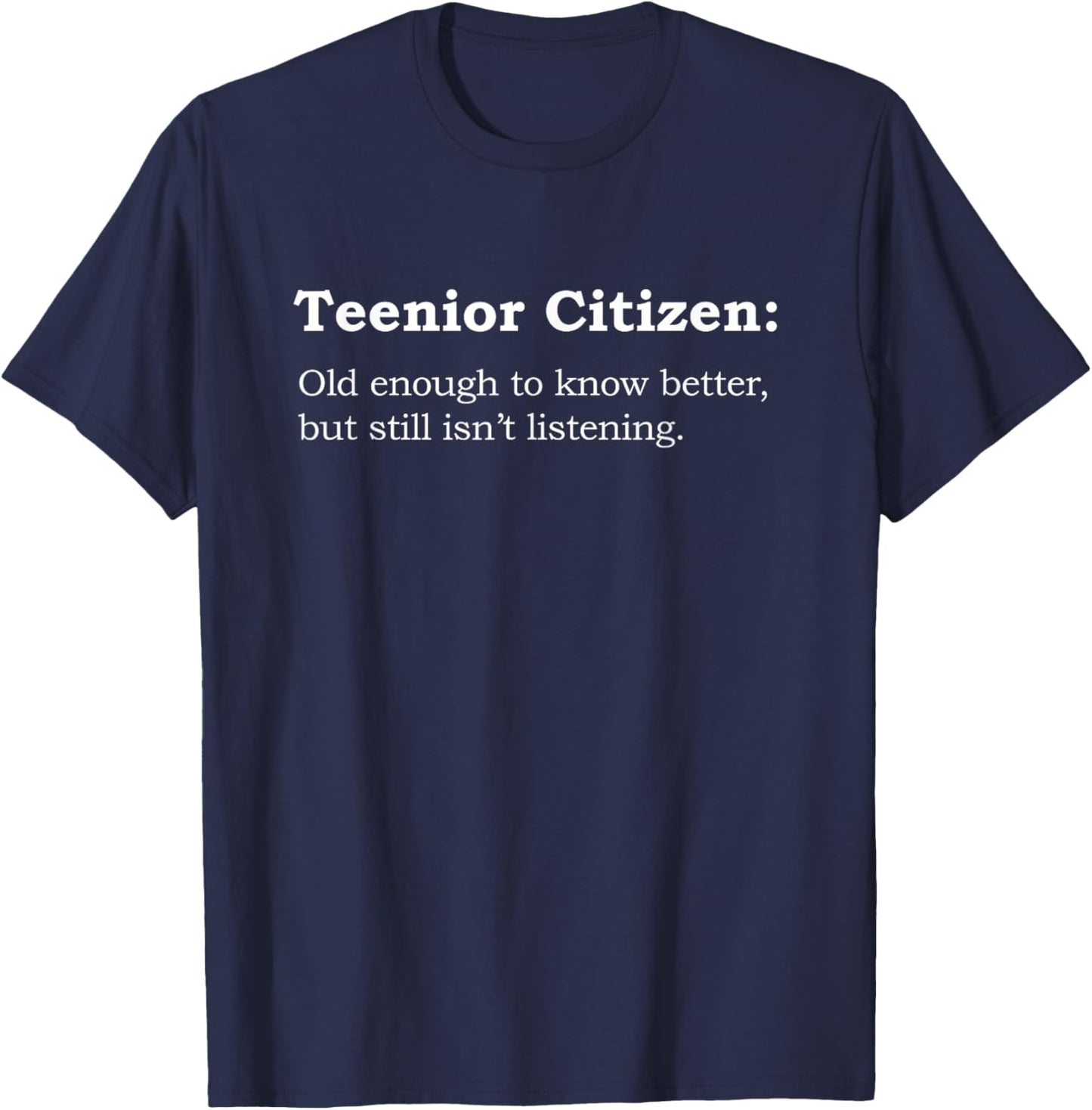 Teenior Citizen - Funny Rebel Senior Citizen T-Shirt - T-Shirt | Navy