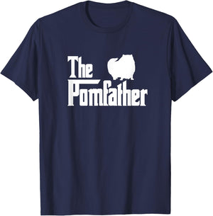 The Pomfather Pomeranian Dog Dad Father Father's Day T-Shirt - T-Shirt | Navy
