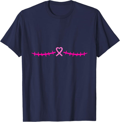 Double Mastectomy Breast Cancer Survivor Pink Ribbon