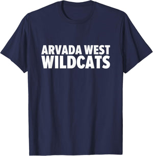 Arvada West Wildcats Bold T-Shirt - T-Shirt | Navy