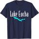 Minimalist Lake Eucha - Oklahoma T-Shirt - T-Shirt | Navy