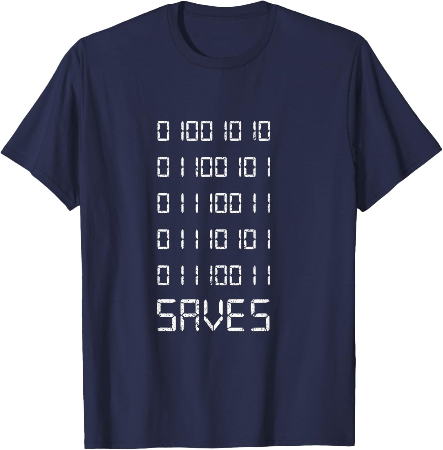 Jesus Saves In Binary - Salvation Meets HI Tech T-Shirt - T-Shirt | Navy