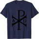 Byzantine and Christian History Chi Rho Alpha Omega T-Shirt - T-Shirt | Navy