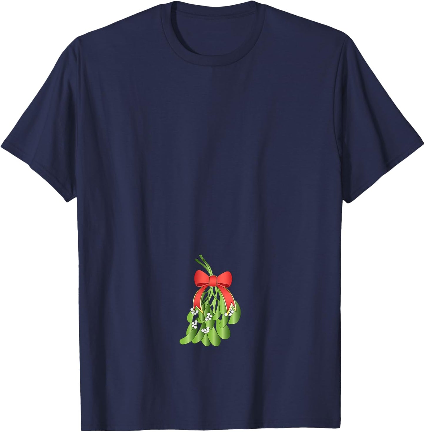 MISTLETOE Dirty Santa Xmas Funny Adult Humor Ugly Shirt Gift T-Shirt - T-Shirt | Navy