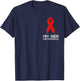 HIV AIDS Awareness Red Ribbon T-Shirt - T-Shirt | Navy