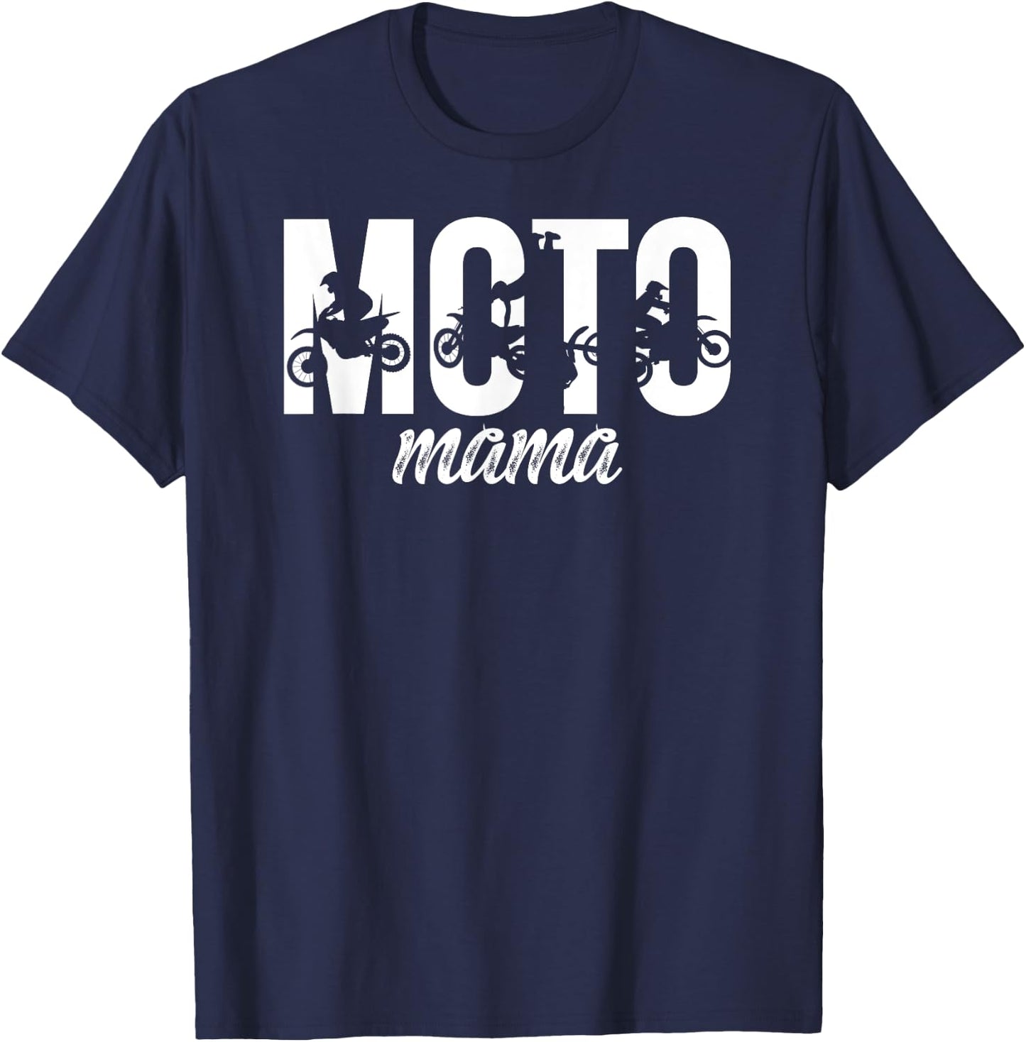 Moto Mama Motocross Mom Of A Motocross Rider Mother T-Shirt - T-Shirt | Navy